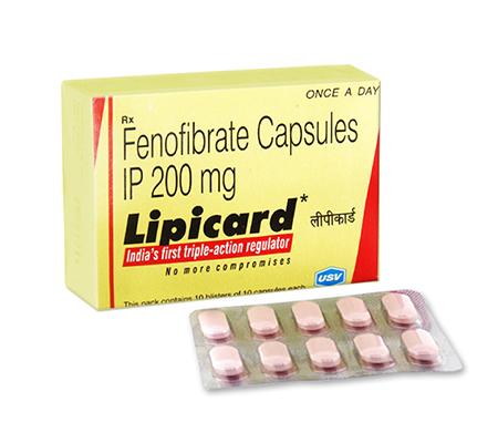 Lipicard 200 mg (10 pills)